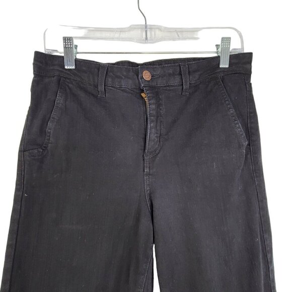 Not Your Daughter's Jeans Black Wide Leg Crop Stretch Tummy Tuck Jeans USA - Picture 6 of 11